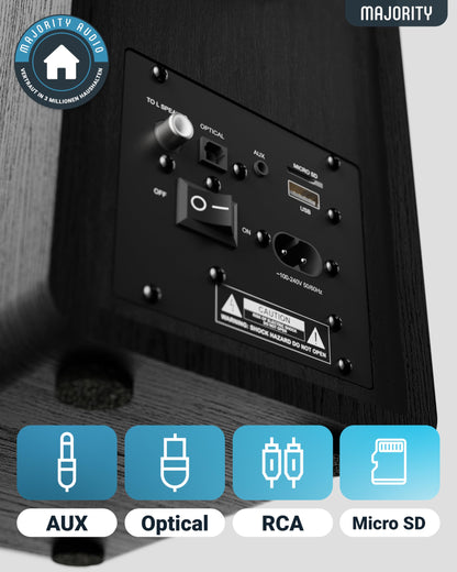 MAJORITY D40 Bluetooth Regallautsprecher 60W HiFi Stereo