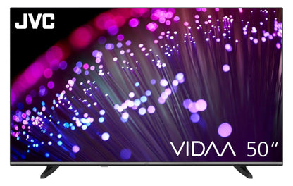JVC LT-50VD3555 50 Zoll 4K UHD Smart TV VIDAA Schwarz. Flacher, schwarzer Fernseher für 4K-Inhalte und Smart TV Nutzung mit VIDAA.
