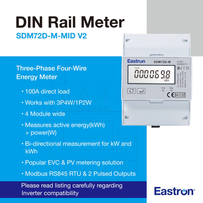 SDM72DM-V2 3-Phasen Zweirichtungs-Drehstromzähler Modbus