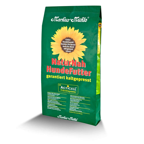Markus Mühle NaturNah Hundefutter kaltgepresst mit Huhn, 15 kg im Sack, Trockenfutter-Pellets