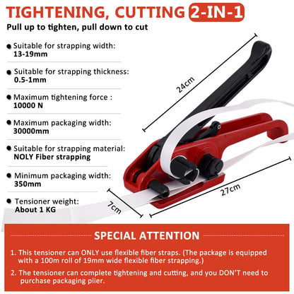 BAOSHISHAN Manuelles Umreifungsgerät Set 13-19mm – Komplettset