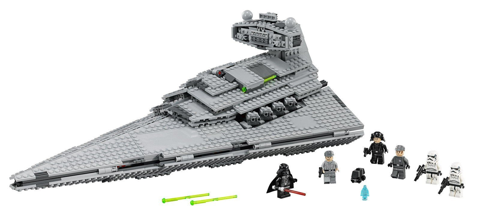 LEGO Star Wars Imperial Destroyer Modellbausatz 75055: Graues, dreieckiges Modell aus LEGO-Steinen. Zum Bauen und Ausstellen als Sammlerstück.
