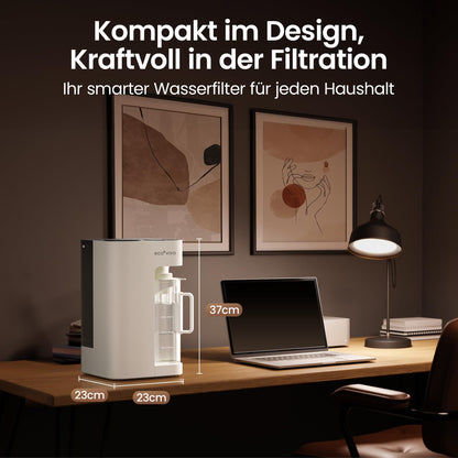 Ecoviva MATE 3 Auftisch Umkehrosmoseanlage Trinkwasserfilter - Weiss