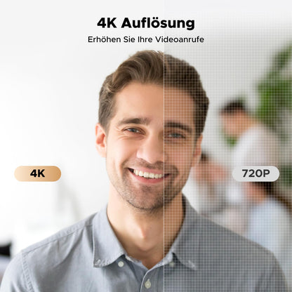 UGREEN FineCam Lite 4K Webcam mit Mikrofon und Objektivabdeckung