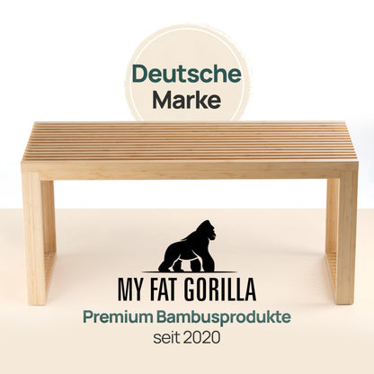 BAM BOO BOX Sitzbank Bambus ohne Lehne – 90x33x43 cm