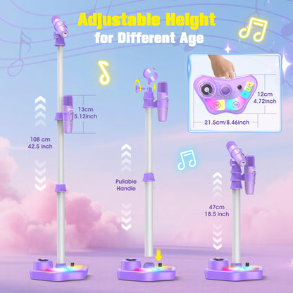 Dislocati Karaoke Maschine Kinder DM507 mit 2 Bluetooth-Mikrofonen