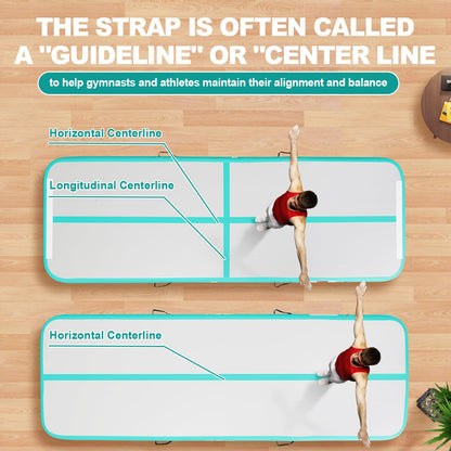 FBSPORT Airtrack Matte Turnmatte – 3M x 10cm dick, inkl. Luftpumpe