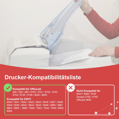 CanPick 62XL Druckerpatronen 2er-Pack Schwarz und Farbe für HP 62
