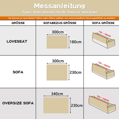 MYSKY HOME Sofaüberzug 180 x 300 cm, Dunkelgrau, Kratzschutz