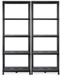 Ondis24 Schwerlastregal Kunststoff, 2er Set, 5 Böden, 180 kg belastbar – schwarzes Steckregal