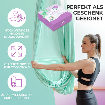 Yosana Hängematte Nylon Tuch Komplettset 5m x 2.6m - Mintgrün
