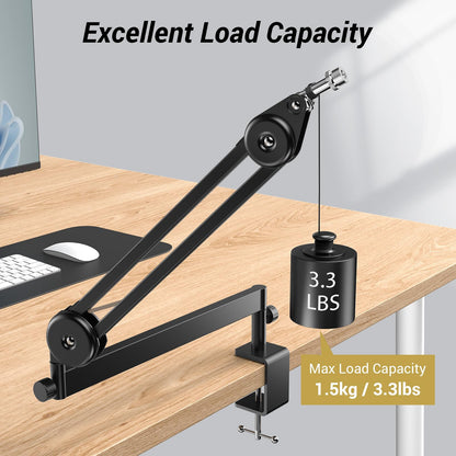 TONOR T40LP Mikrofonarm Low Profile Halterung verstellbar, Schwarz