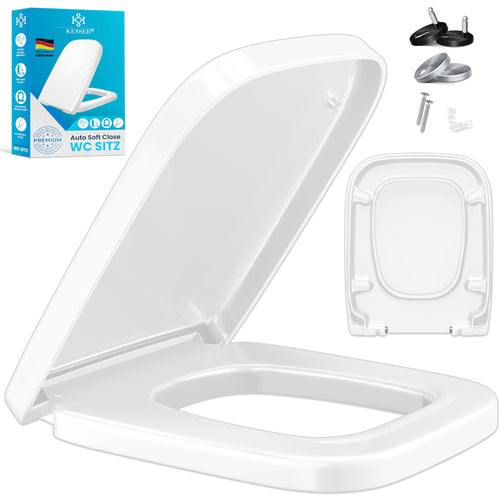 KESSER WC-Sitz mit Absenkautomatik und Quick-Release aus Duroplast, weiss, Softclose