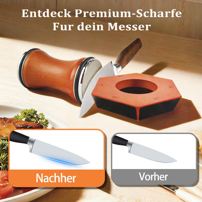 Rollschleifer Messerschärfer mit Magnet, 6 Schärfwinkel und Diamant