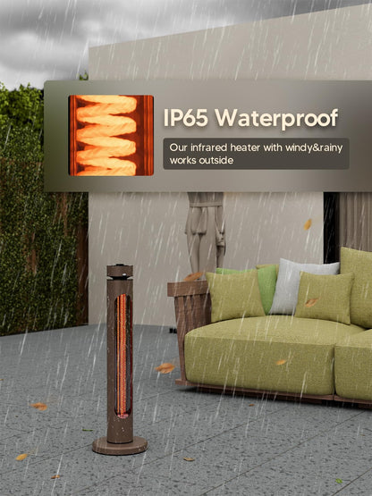 HeatSwiss Infrarot Standheizstrahler Terrassenheizer - 1500W Oszillation