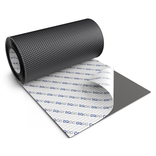 DQ-PP Wandanschlussband Aluminium Butyl 5m x 300mm Graphit RAL 7016, geriffelte 3D-Struktur