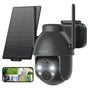 ieGeek 2K Überwachungskamera Aussen Solar, PTZ mit Akku, IP65 – Kamera mit Solarpanel und externer Antenne