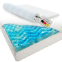 Juskys Matratzentopper 140x200 cm 7-Zonen Memoryschaum H2/H3 in Weiss mit Wellenprofil