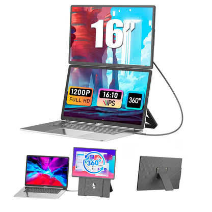 MobileView 16" FHD 1200P Portable Monitor mit drehbarem Ständer