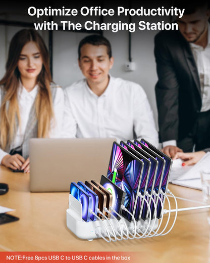 SooPii Multi-Ladestation 10 Port USB C 100W PD – Weiss