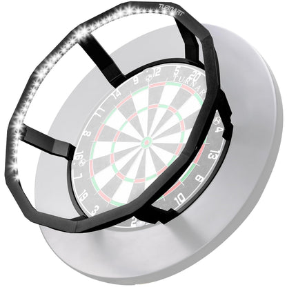 Turnart Dartscheiben-Beleuchtung LED Lichtring mit Helligkeitsregelung, LED-Ring für ringmontierte Dartscheiben