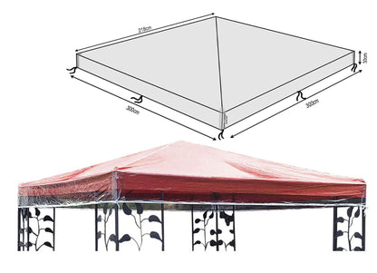 QUICK STAR Pavillon Schutzhaube 3x3 m PVC, wasserdicht, transparent
