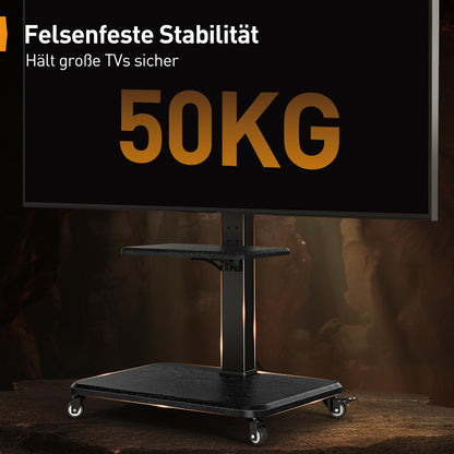Perlegear PGTVMC27 TV Ständer Rollbar 32-75 Zoll höhenverstellbar