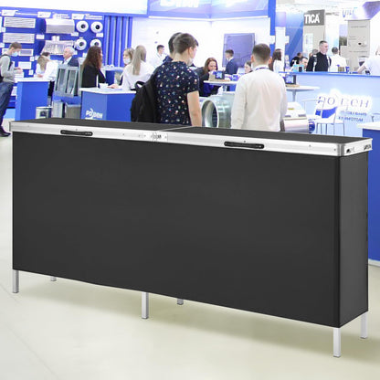 VEVOR Messetheke faltbar, Promotiontheke mit Tragetasche, schwarz