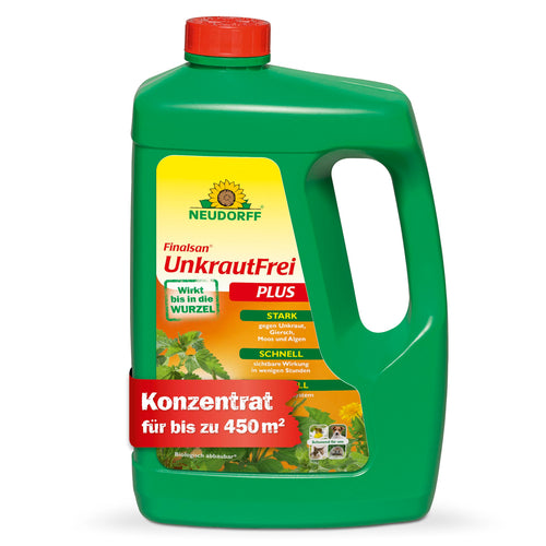Neudorff Finalsan UnkrautFrei Plus Unkrautvernichter Konzentrat 2,5 L, glyphosatfrei, wirkt bis in die Wurzel