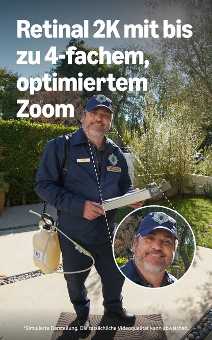Ring Videotürklingel Kabel (2. Gen.) mit Retinal 2K und 6-fach-Zoom