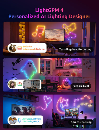 Lepro AI Neon LED Strip N1 – RGB LED Streifen 3m, Sprachsteuerung