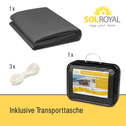 Sol Royal Shade Sails HS9 Sonnensegel - dreieckig 8m Anthrazit