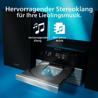 Philips TAM3205M2 HiFi Mikroanlage – CD, USB, Bluetooth