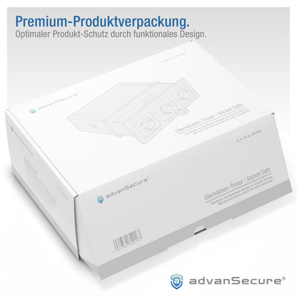 advanSecure® Steckdosen-Tresor – 3er-Steckdosen-Attrappe
