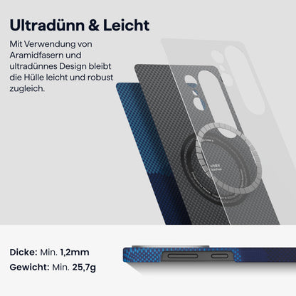 pitaka Galaxy S25 Ultra Aramidfaser Hülle - Fusion Weaving Horizon