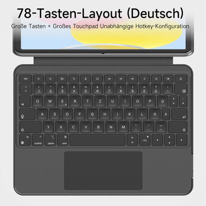 HOU 360° Drehbare Abnehmbare Tastaturhülle iPad A16 11/10 QWERTZ