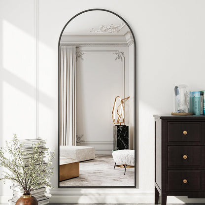 Koonmi Standspiegel Gewölbtes Top 171x76 cm - Schwarz