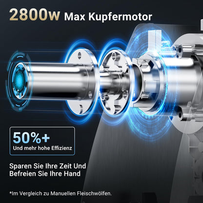 AAOBOSI Elektrischer Fleischwolf 4-in-1 - Edelstahl
