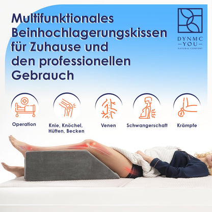 DYNMC you Beinkissen – Keilkissen Memory-Schaum 68x25x22 cm
