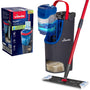 Vileda H2prO Wischmopp- und Eimer-Set mit Mikrofaser-Wischkopf, flacher Mopp und kompakter Eimer zur Bodenreinigung
