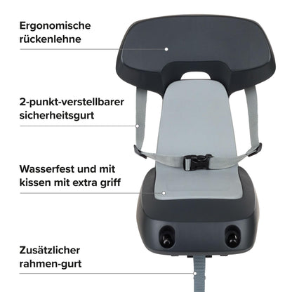 Polisport Guppy Junior CFS Kindersitz Gepäckträger - Grau