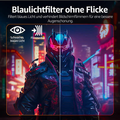 Gawfolk Curved PC Bildschirm – 27 Zoll FHD 100Hz Schwarz