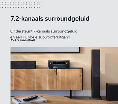 Denon AVR-X2800HDAB 7.2-Kanal AV-Receiver 8K DAB Schwarz
