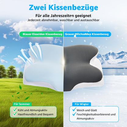 BRO ergonomisches Nackenstützkissen aus Memory Foam, 60x40x13cm