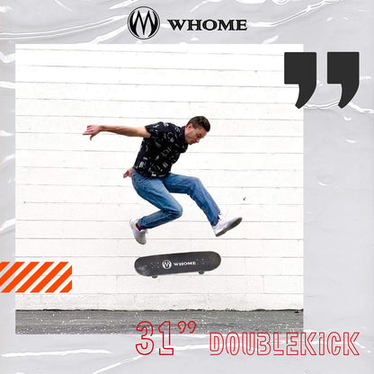 WHOME Pro Skateboard Komplettboard 31 x 8 Zoll Ahorn Urban