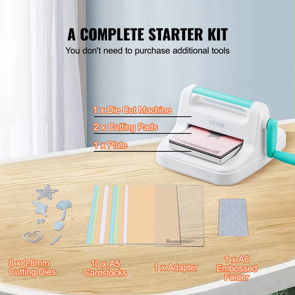 VEVOR My Life Handmade Stanz- Prägemaschine Scrapbooking Set 160mm