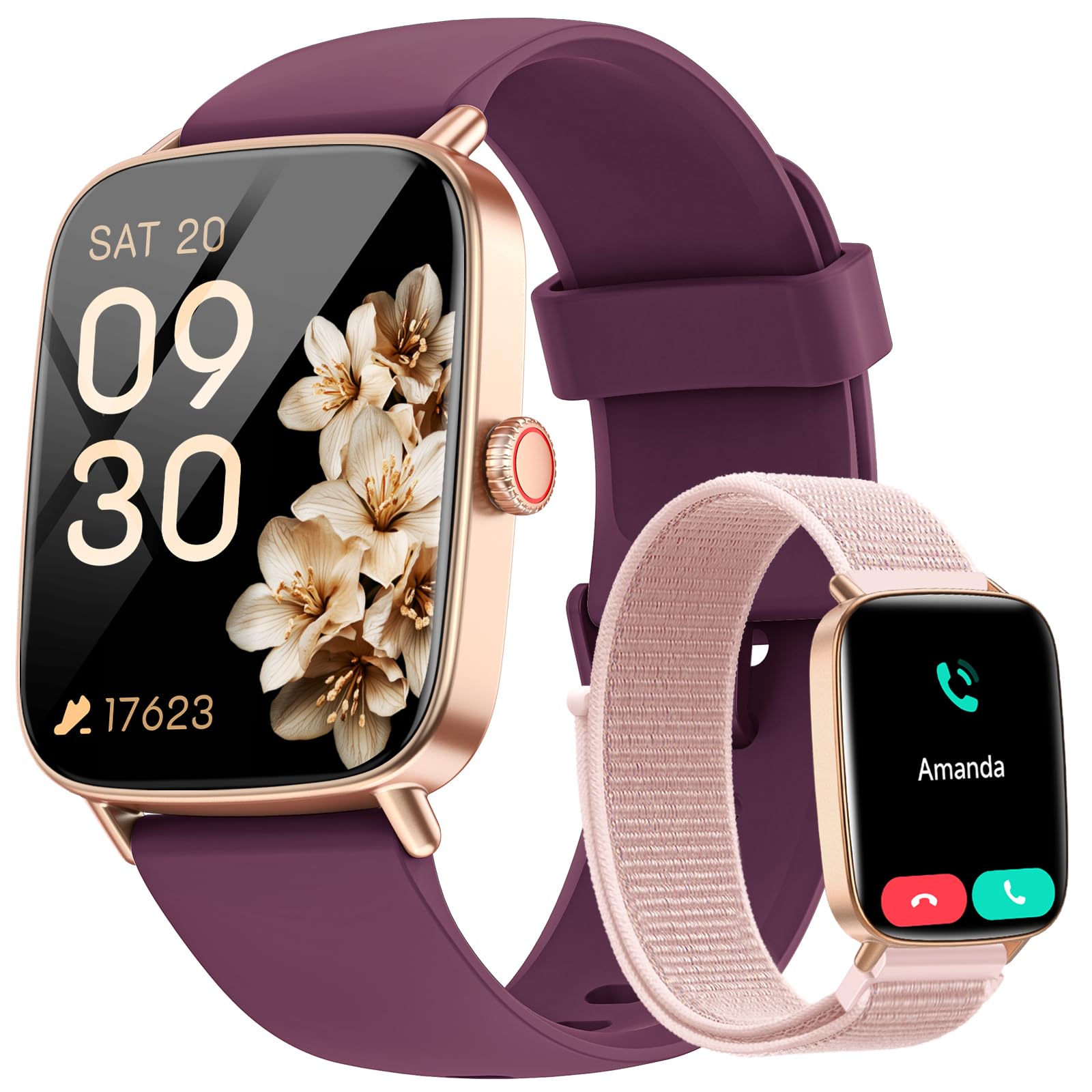 AEAC Smartwatch mit Telefonfunktion, 1.85 Zoll HD Display, IP68 – Touchscreen mit anpassbarem Zifferblatt