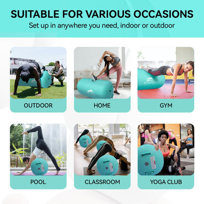 Profi Air Rolle Aufblasbare Gymnastik Turnrolle - mit Pumpe