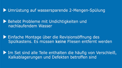 Geberit Spülkasten 1978-88 Ersatzteilset - 2-Mengen-Spülung