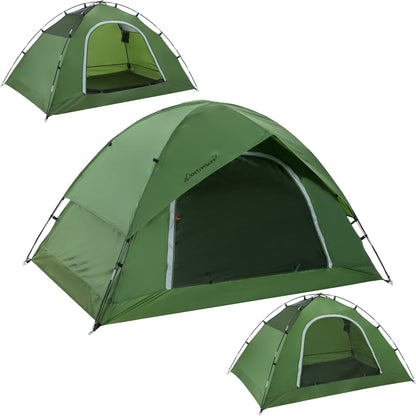 Clostnature Kuppelzelt für 2 Personen, wasserdichtes Campingzelt aus Polyester